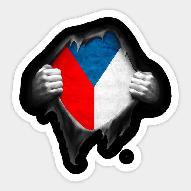 Czech Republic Flag. Proud Czech Sticker by nikolayjs